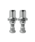Chrome Wheel Lug Nut Kit M14x1.5 for Toyota Land Cruiser Sequoia Tundra and Lexus SUVs, close-up of two lug studs