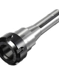 Rock Solid R8 ER32 Tool Holder 7/16 Inch Shank view showing precision machining and smooth taper for CNC milling.