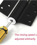 Heavy Duty Folding Steel Hinge Repair Plate Kit with T Hinge Door Hinges Hydraulic Silent Invisible Concealed Door Spring Buffer