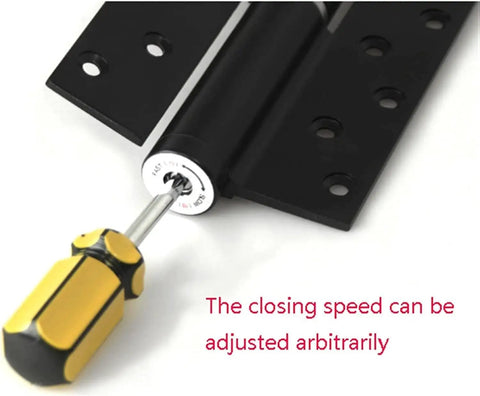 Heavy Duty Folding Steel Hinge Repair Plate Kit with T Hinge Door Hinges Hydraulic Silent Invisible Concealed Door Spring Buffer
