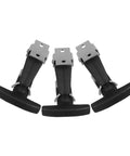 3 Pack Rubber Lock Latch Replacement Kit With T-Handle Hasp For Toolboxes And Car Hood Latch, Shock Absorbing Stainless Steel Build