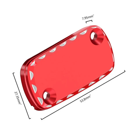 Front Brake Fluid Reservoir Cap Compatible With 125 Models Ct125 Trail 125 Dax St125 Cr125 Cr250R 1996 2007 2018 2024 Drop In No Fuss Easy Install Red Motorcycle Oil Tank Cap, CNC 6063 aluminum with dimensions illustrated
