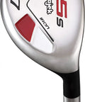 All Hybrid Number 7 Golf Club For Men Right Handed Senior Flex Graphite Shaft 38 Inch Standard Length Black Pro Velvet Grip