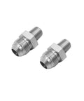 2 Pack Heavy Duty Hydraulic Hose Adapter Fittings Built Tough 1/2 In Male JIC 37 Degree Flare 3/4-16UNF To 1/4 In Male 1/4-18NPTF SAE Straight Pipe Joints Tube Connector Carbon Steel, two fittings shown