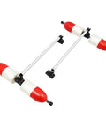 Inflatable Kayak Outriggers Stabilizers Kit with PVC Aluminum Construction Sidekick Arms for kayaks and canoes, red and white