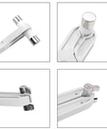 Heavy Duty Vantronik Fuse Puller Tool For Large Cylindrical Fuses And Bulbs Easy Grip Extractor Wrench close-up of white tool grip and ends.