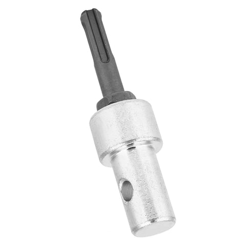 Round Shank Drill Bit Adapter For Electric Drills To Earth Augers, 2 Pin 2 Slot Arbor Connector, close-up view of adapter