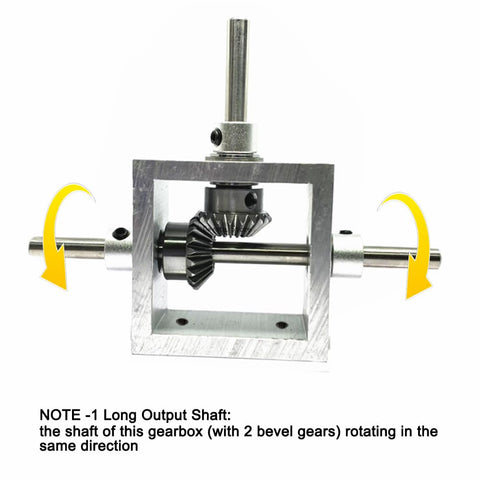 One To One Right Angle Bevel Gearbox For DIY Projects, 1 Module, 20 Teeth, 90 Degree Drive, 8mm Shaft, Aluminum Alloy And 45 Steel Build, Two M4 Holes, Compact 100 x 75 x 25 mm Steering Gear Module