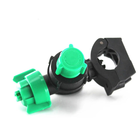 Green and black component of Ten Pack Tractor Sprayer Nozzles for High Efficiency Atomizing Irrigation, Pro Grade Farm Equipment Accessory Set