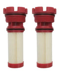Two red fuel filters for 75-250 HP outboard motors applications 35 8M0122423 35 8M0020349 8M0060041 replacement fits Optimax Verado Sierra engines