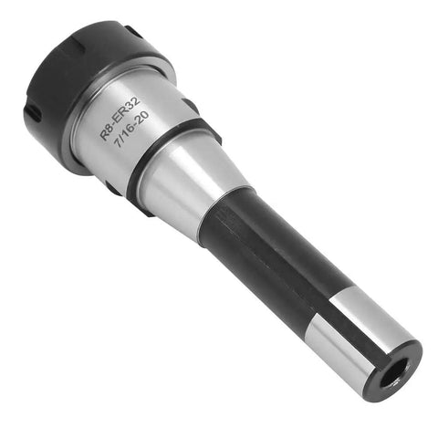 Built Tough R8 Er32 Collet Chuck Set With Six Precision Spring Collets Spanning One Eighth To Three Quarter Inches Straight Up Fit For Cnc Milling Machines Delivering Dead Center Accuracy For Heavy Duty Everyday Machining