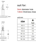 High Tack Adhesive PCB Standoffs With Snap Lock Posts For Circuit Boards Killer Grip Stick On Spacers For Screw Mounting size dimensions chart