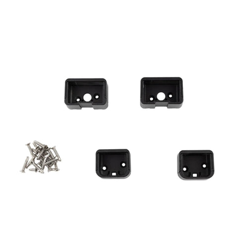 Textured Black Aluminum Contemporary Rail Horizontal Bracket Kit For Quick Install Includes Two Top Brackets Two Bottom Brackets And Screws