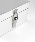 Stainless Steel Spring Toggle Latch 4 Pack For Large Boxes And Cases Beefy Rust Resistant Tool Box Trunk Latch With Secure Clamp on white box