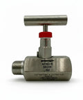 SS316 stainless needle valve 10,000 PSI with 1/2 inch NPT, ideal for industrial fluid control and extreme pressure applications.