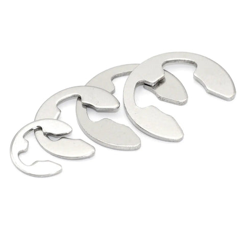 200 Piece E Clip Circlip Washer Set Kit Stainless Steel 304 External Snap Rings For Shafts 1.2 To 15 Mm M1.5 To M10 Range