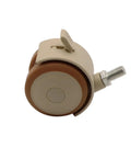 Grab These Top Shelf Smooth Rolling 4 Piece Rubber Threaded Casters For Squeaky Utility Carts, M6 M8 swivel stem caster with locking brake.