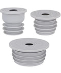 3 Pack Silicone Washing Machine Drain Hose Seal Kit With Pipe Cover Plugs For Kitchen Sink Bathroom Drainage And Laundry Room No Mess Leaks And Sewer Backflow Durable Leak Proof Silicone Washer Hose Seal, gray