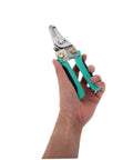 Heavy Duty Insulated Wire Strippers Pro Grade Electrical Pliers in hand, showcasing comfortable grip and durable design for electricians.