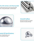 Diagram showing smooth surface and variety of 304 Stainless Steel Bearing Balls Kit With 18 Sizes From 1mm To 12.5mm 390 Pcs