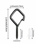 Heavy Duty 30 Pcs Black Eye Screw Hooks Ceiling Hooks For Hanging Plants, String Lights, Wind Chimes, Cups, Bird Feeders Indoor