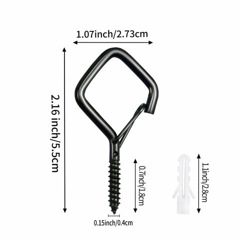 Heavy Duty 30 Pcs Black Eye Screw Hooks Ceiling Hooks For Hanging Plants, String Lights, Wind Chimes, Cups, Bird Feeders Indoor