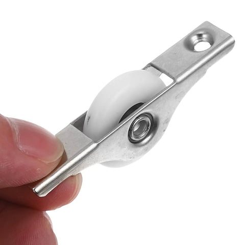 Heavy Duty 2.44 Inch Sliding Door Rollers For Closets And Cabinets, Metal Door Roller Wheels, close-up of a single roller