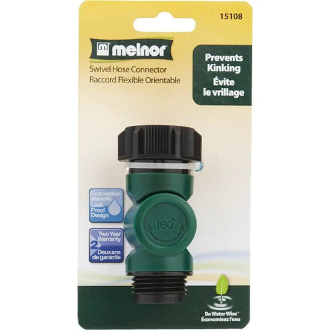 180 Degree Swivel Hose Connector For Faucet, Green, Anti Kink Garden Hose Adapter With Full Motion, Durable Faucet Attachment, Prevents Tugging And Tangling, Easy Install For All Seasonal Use on packaged product