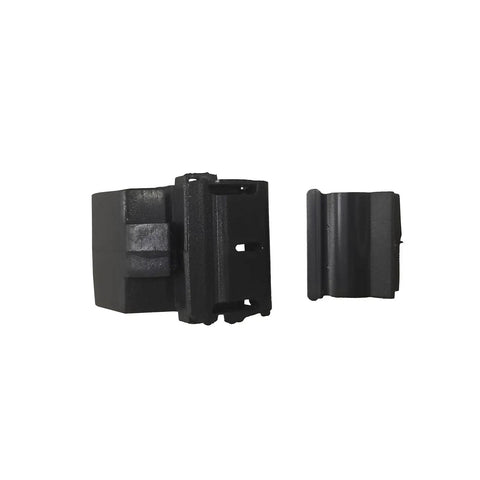 Premium Black Nylon Front Bumper Box Buckle And Hood Clip For Tesla Model Y, showing two fasteners for easy installation.