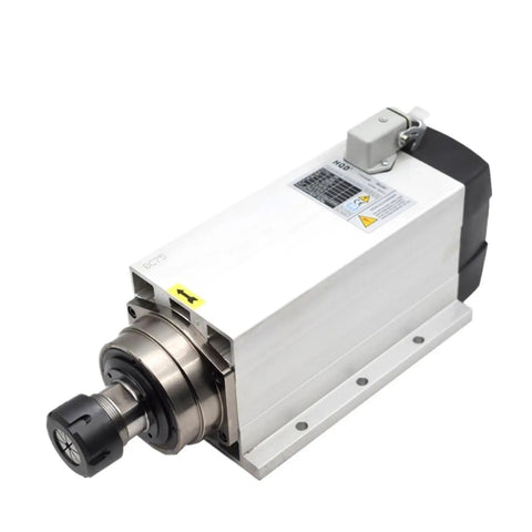 No Nonsense Air Cooled Spindle Motor Rig From Seven Point Five Kilowatts To Nine With Dual Voltage Hookup and ER32 collet for CNC milling