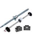 Pro Grade CNC Ball Screw Kit 20mm Diameter With 1500mm Travel Includes Ball Nut End Machining Supporter And Coupling