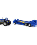 One Sixty Four Scale FFA Die Cast Pulling Tractor With Sled Nine Inch Long Farm Toy For Ages 3 Plus Totally Great For Collectors And Backyard Pulling Fun