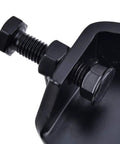 Close-up of Built Tough Exhaust Manifold Bolt Repair Bracket with carbon steel bolts for Chevy GMC trucks.