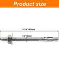 Stainless Steel Wedge Anchor For Concrete 1/4 Inch By 3-1/4 Inch, rust resistant, corrosion resistant, with clear threads and burr free finish.