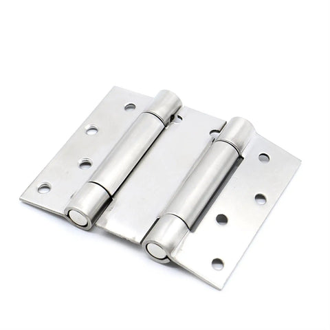 2 Pack Stainless Steel Folding Door Hinge With Ball Bearings, Hidden Cabinet Hinge for single or double spring doors, 4 inch