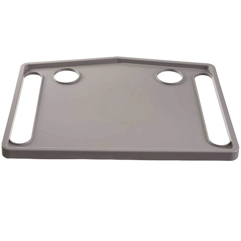 Walker Tray With Cup Holders For Standard And Folding Walkers, Multipurpose Portable Tray Table For Seniors, Gray