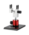 Handy Mini Vise Table Top Clamp for DIY Projects in aluminum alloy, red base, 360 degree rotating, 90 degree tilt, adjustable clamping range