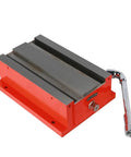 Badass Heavy Duty Manual Magnetic Vise With Rock Solid Insane Holding Power Perfect For Cnc Milling Workbench Mounts, red cast iron frame.