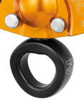 Close-up of Zigzag Plus Descender for Arborists with Smooth Rope Feed and Auto Locking Friction Chain Tree Climbing Rope Descender