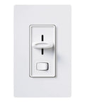 Skylark ELV Dimmer For Low-Voltage Lighting - Single Pole - White - Slide Control With Rocker Switch - Preset Light Level