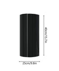 Heavy Duty Self Adhesive Garage Wall Corner Guard With Thick Eva Foam Pad To Shield Your Rig Door From Bad Hits And Bumper Scrapes Quick Peel Stick Edge Padding, black cylindrical design, dimensions 40cm x 25cm.