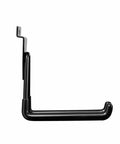 Side view of 4 Inch Slatwall Hooks Set Heavy Duty Garage Storage Black With Anti Skid Rubber Coating Compatible With Proslat Crownwall