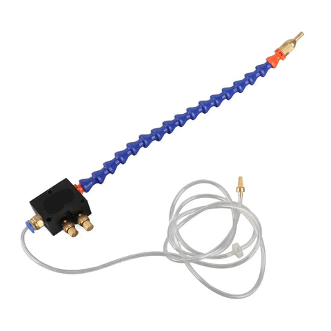 Adjustable Mist Coolant Sprayer System With 8mm Air Pipe For Cnc Lathe And Engraving Machine Spray Nozzle showing flexible nozzle and tubing.