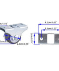 8 Pack Heavy Duty Fixed Caster Wheels With Rigid Non Swivel Base And Ball Bearing Top Plate dimensions displayed.