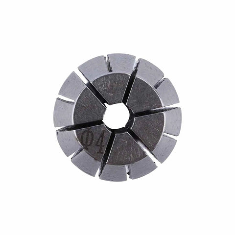 Premium ER16 Spring Collet Set With 10 Pieces For CNC Engraving Machines, showing a steel collet for 4mm drill bits.