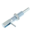 Heavy Duty Retractable Indexing Spring Plunger M16 Galvanized Steel Locking Pin With Nut For Industrial Jigs And Fixtures, close-up view.