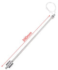 Plug And Play Float Switch Liquid Level Sensor 300mm Stainless Steel For Water Tanks And Pools Double Ball Float Sensor, angled view