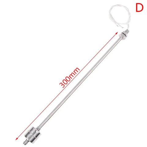 Plug And Play Float Switch Liquid Level Sensor 300mm Stainless Steel For Water Tanks And Pools Double Ball Float Sensor, angled view