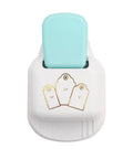 3-In-1 Round Tag Punch For Crafting And Scrapbooking, Multi Color Tool for gift tags with clean rounded edges, shown front view