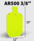 AR500 Steel Target System Complete Kit With 12 Inch By 20 Inch Silhouette Target And Two By Four Stand Mount Kit Height Adjustable